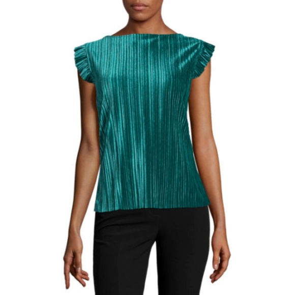 Worthington Tops - Worthington Women's Pleated Velvet Top